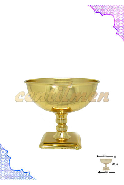 GENTLEMAN OUTLET Metal Dekoratif Yapay Çiçek Için Saksı Gold Kaplama