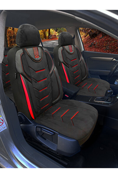 KONFORUM غطاء مقعد السيارة Galaxy Serie Nubuck من القماش الأمامي والخلفي بخيا...