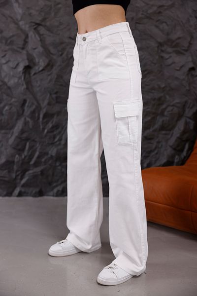 alanora High Waist Wide Leg Women's Cargo Pants - Straight Fit