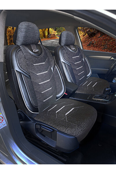 KONFORUM غطاء مقعد السيارة من قماش الكتان من سلسلة Galaxy Serie مجموعة أمامية...