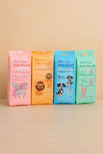 jetlegelsin 8 Pack of 4 Mini Wet Wipes (8 Pieces in 1 Package)