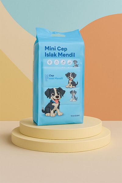 jetlegelsin 8 Li Mini Wet Wipes - Blue (1 Package Contains 8 Pieces)