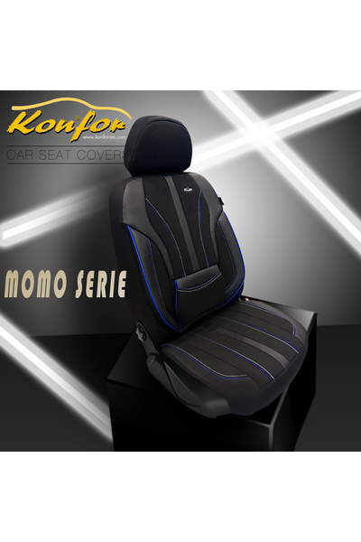 KONFORUM طقم غطاء مقعد السيارة كومفورت مومو سيري من الأمام والخلف باللون الأس...