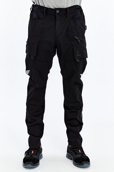 Uniprom Business Pants Madrid Model 10 Pockets Lycra Knee Supported Full Black