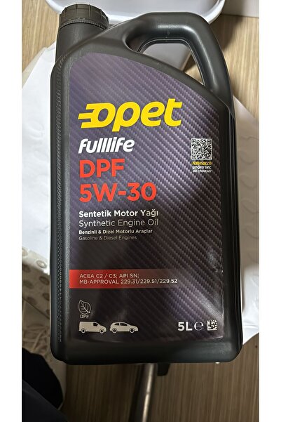 opet - Fulllife Dpf 5w30 5 Litre Motor Yağı (ACEA: C2/C3-GM DEXOS 2- MB 229.51-52)