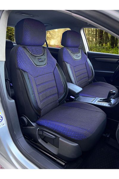 KONFORUM Car Seat Cover Universal Mold Cotton Series Navy Blue Color