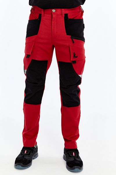 Uniprom Madrid Model Master Pants, 10 Pockets, Full Lycra Knee Supported Red Work Trousers