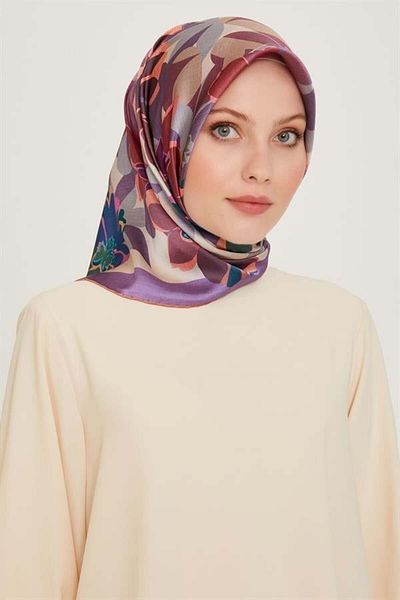 Armine Silk Scarf 2025 Winter - 9238-01 Lavender Twill