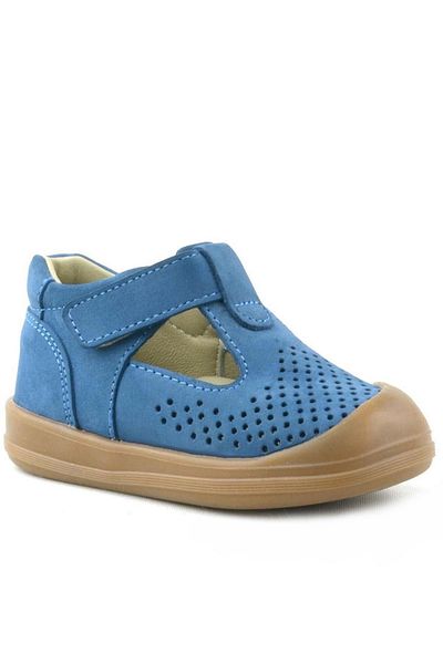 Rakerplus Shaun Genuine Leather Navy Blue Velcro Anatomical Baby Sandals