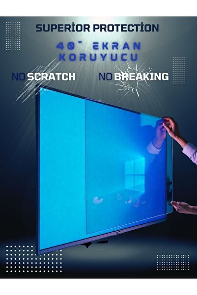 Superior Protection 40" Kırılmaz Şeffaf Tv Ekran Koruyucu – Çocuk Güvenliği, ...