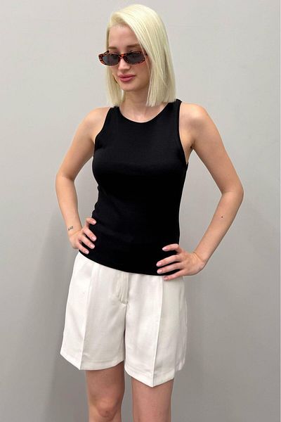 Seeh Black Basic Strap Women's Undershirt Sh253
