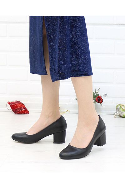 Nesil Shoes Bln 110 Pantofi de damă cu toc zilnic negru