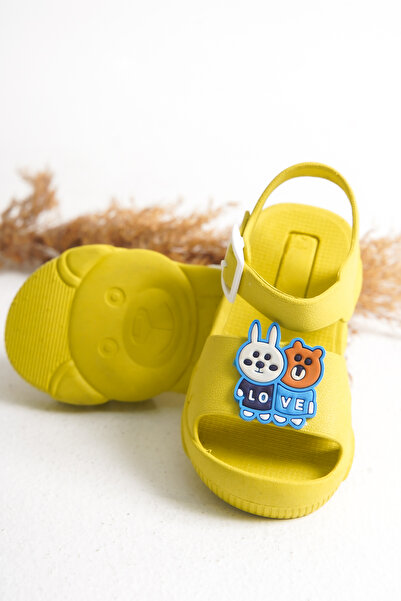 Krowaz Armour Güvenli Günlük Sarı Kaydırmaz Taban Hayvan Figürlü Tokalı Bilek...