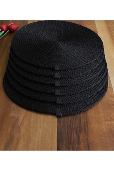 Muensu Amerikan Servis Runner 6 Lı Sunum Supla Çeyiz Takımı Örgü Tabak Altı J...