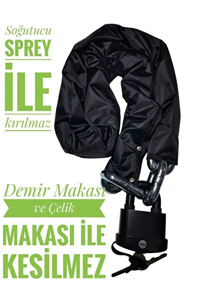 Vi Caro Grade80 G80 13 Mm 1.5 Metre Kesilmez Çelik Motorsiklet Zincir Kilit Yale