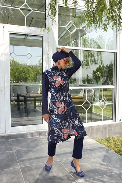 Starinci Mayo Πλήρες μαγιό Hijab Giant Floral Patterns Tropical