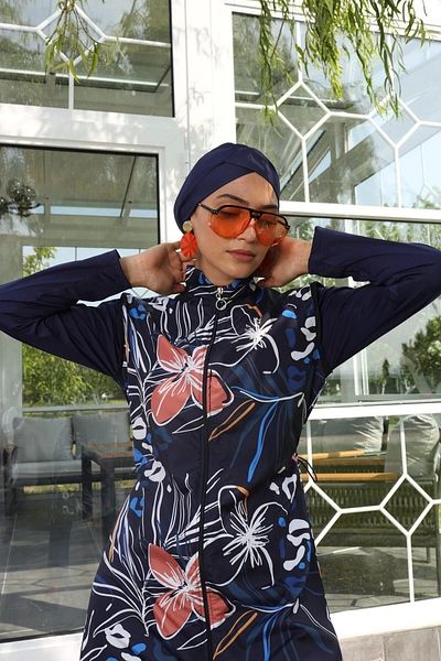 Starinci Mayo Πλήρες μαγιό Hijab Giant Floral Patterns Tropical