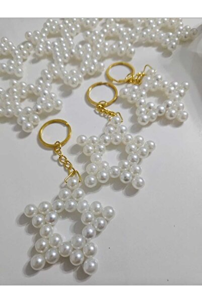 veraepoksi 10 قطع من سلسلة المفاتيح المصنوعة يدويًا على شكل نجمة اللؤلؤ - هدية عيد ميلاد وخطوبة، تذكار معنى