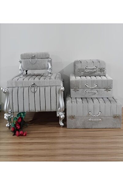 Sandık Dünyası Söz Nişan Bohça Gelin Çanta Bavul Damat Çeyiz Sandık 5li 0598