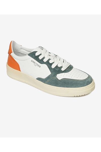 Greyder Men's Turquoise White Genuine Leather Sneaker Shoes 4Y1Sa62609