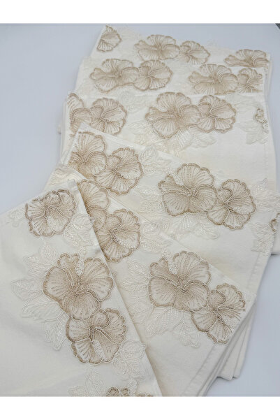 AYHANHOME Розкішні французькі вишиті 6 штук весільних 30x50 оксамитових кухонних рушників