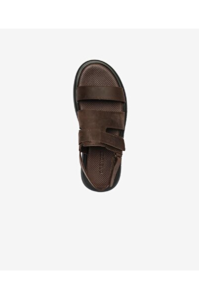 Greyder Erkek Kahverengi Hakiki Deri Sandalet 4Y1CS62637