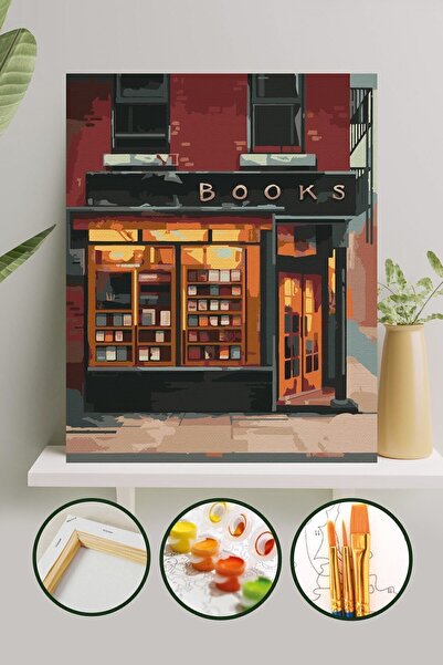 Palmiye Hobi Sanat Kırtasiye Sayılarla Boyama 40x50 Cm Tuval Seti Fırça Boya ...