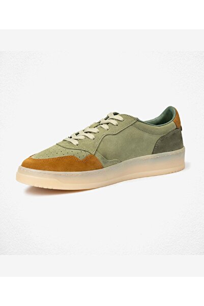 Greyder Erkek Taba Yeşil Hakiki Deri Sneaker Ayakkabı 4Y1SA62609