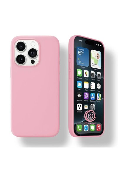 Bruntoo BR حافظة متوافقة مع هاتف Apple iPhone 15 Pro Max مصنوعة من السيليكون الناعم وغطاء إطلاق مخملي من الداخل.
