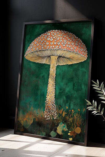 HİGUERA Abstract Art - Πίνακας με φυσικό ξύλινο πλαίσιο με λεπτομέρεια χεριών...