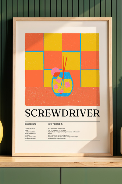 HİGUERA Κοκτέιλ Κουζίνας Μπουλόνι Διακόσμηση Τραπέζι με Φυσικό Ξύλινο Πλαίσιο