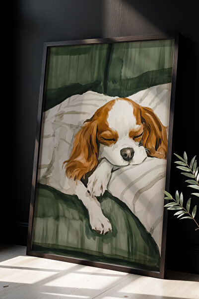 HİGUERA Cavalier Spaniel Sweet Sleep - Ειρηνική και χαριτωμένη τέχνη Πίνακας ...
