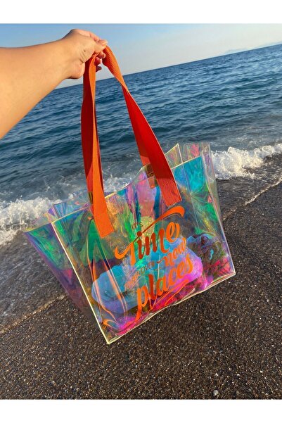 DREAMERS Plaj Çantası Hologram Turuncu