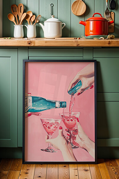 HİGUERA Διασκεδαστικό Γυναικείο και Σαμπάνια BAR Ζωγραφική τοίχου κουζίνας με...