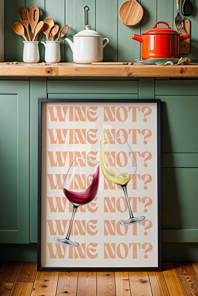 HİGUERA Wine Note Minimalist BAR Ζωγραφική τοίχου κουζίνας με φυσικό ξύλινο π...