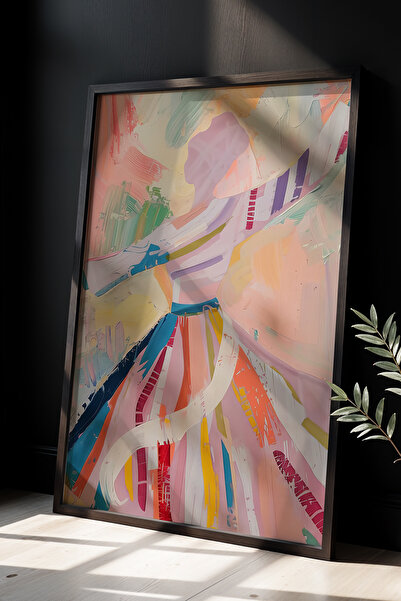 HİGUERA Ζωντανή πολύχρωμη πινέλο με υφή χορευτική φιγούρα ζωγραφική τοίχου με...