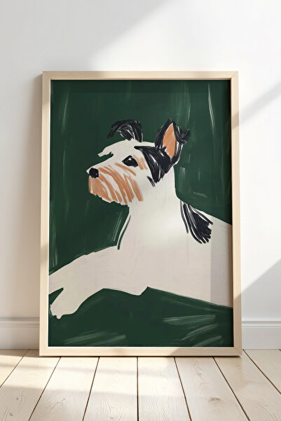 HİGUERA Μικροσκοπικό φιλικό πίνακα τοίχου με φυσικό ξύλινο πλαίσιο με πράσινο...