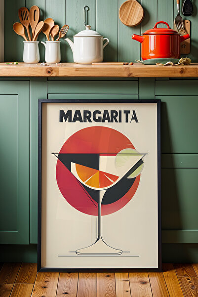 HİGUERA Γεωμετρικό Margarita Glass BAR Ζωγραφική τοίχου κουζίνας με φυσικό ξύ...