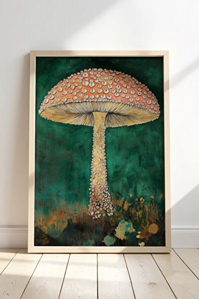 HİGUERA Abstract Art - Πίνακας με φυσικό ξύλινο πλαίσιο με λεπτομέρεια χεριών...