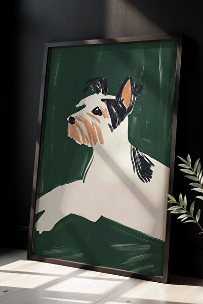 HİGUERA Μικροσκοπικό φιλικό πίνακα τοίχου με φυσικό ξύλινο πλαίσιο με πράσινο...