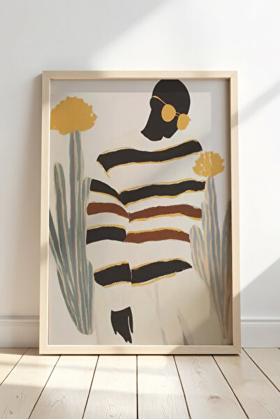 HİGUERA Εικονογραφικό κίτρινο και πράσινο χρώμα Λεπτομερές ζωγραφική με κορνί...