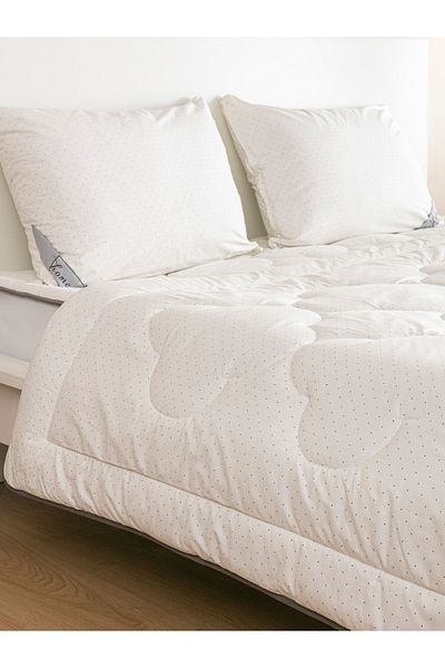 homewell 100% PURE COTTON HYPOALLERGENIC DOUBLE PERSONAL BEANIM CREAM