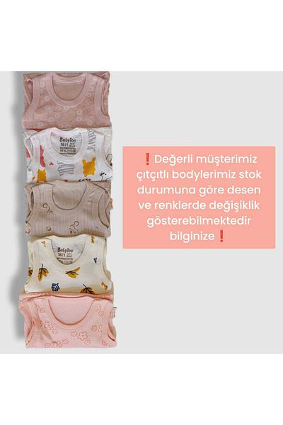 Babytoo 100% Organic Cotton 5-Piece Baby Girl Snap Body Suit