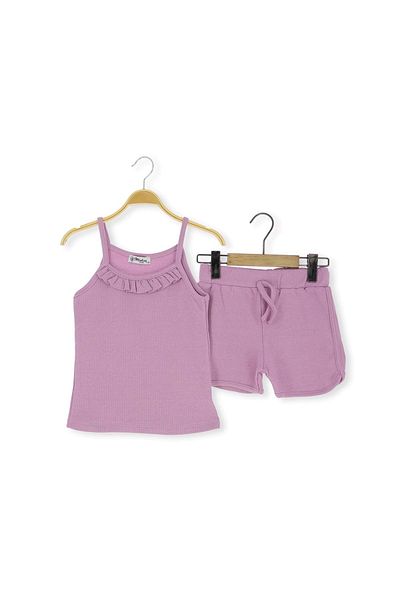 atabay Reported Shorts Girl's Set Purple