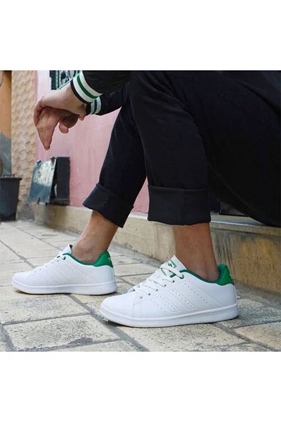 Jump 15307-A White Green Men's Sneaker Casual Sports Shoes White Green