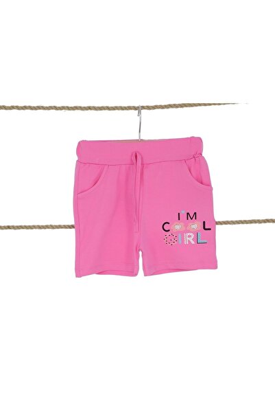 atabay Heart Girl Printed Girl Shorts Pink