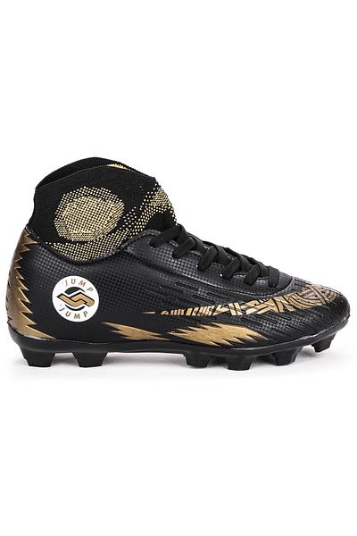 Jump Ανδρικά παπούτσια γηπέδου 28365/d Black Gold - Μαύρο κίτρινο
