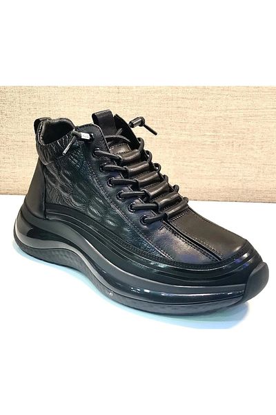 Guja 23K504-3 Pantofi negri din piele pentru bărbați