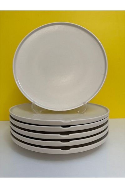 Kütahya Porselen Chef Taste - Cream 25 cm, 6-Piece Serving Plate Model