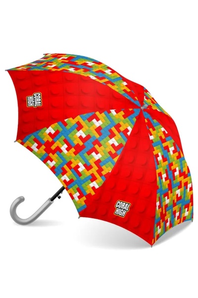 Coral High Kids Renkli Blok Desenli Çocuk Şemsiyesi 12675